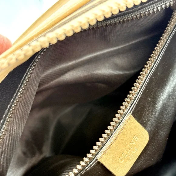 Celine Vintage Macadam Boston Bag Coated Canvas Leather Very Good Condition - Picture 14 of 16